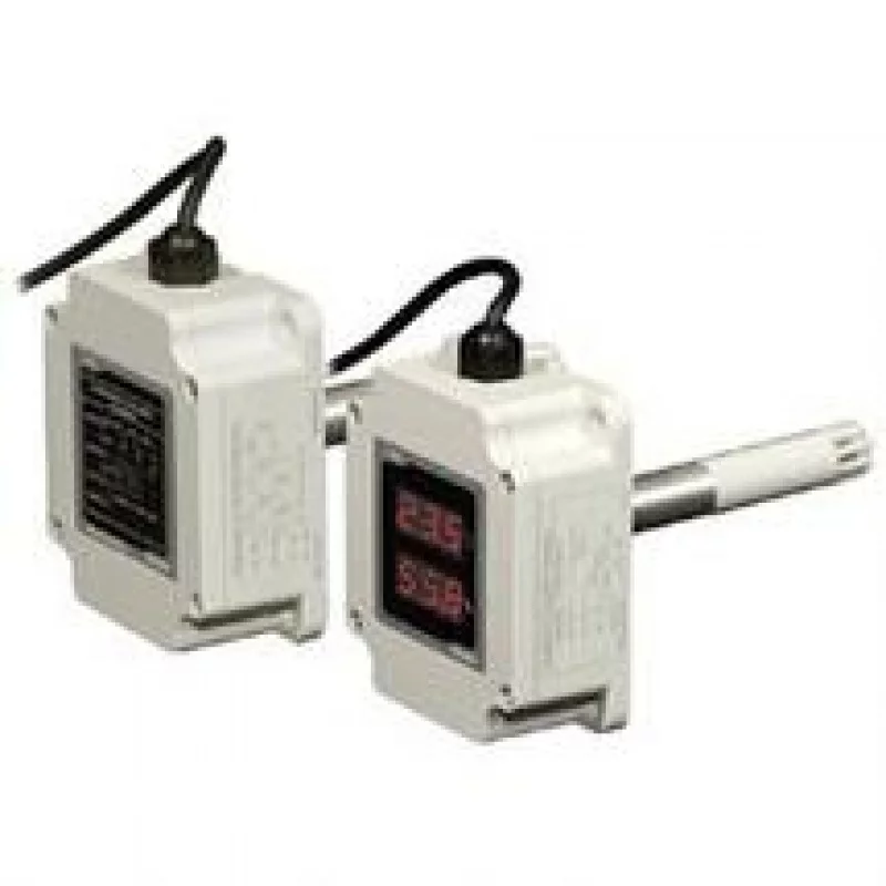 THD-DD2-C Измеритель температуры и влажности горизонтального типа, сенсор 200 мм, c дисплеем, выход DC 4-20 mA